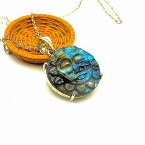 labradorite sun pendant