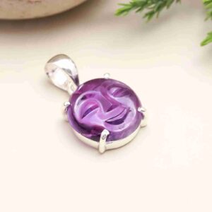 Amethyst Moon Pendant