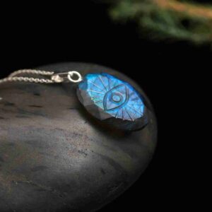 labradorite eye pendant